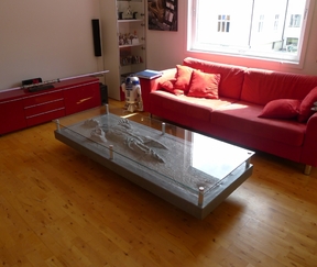 Glass topped table to Norway Image Express Exports